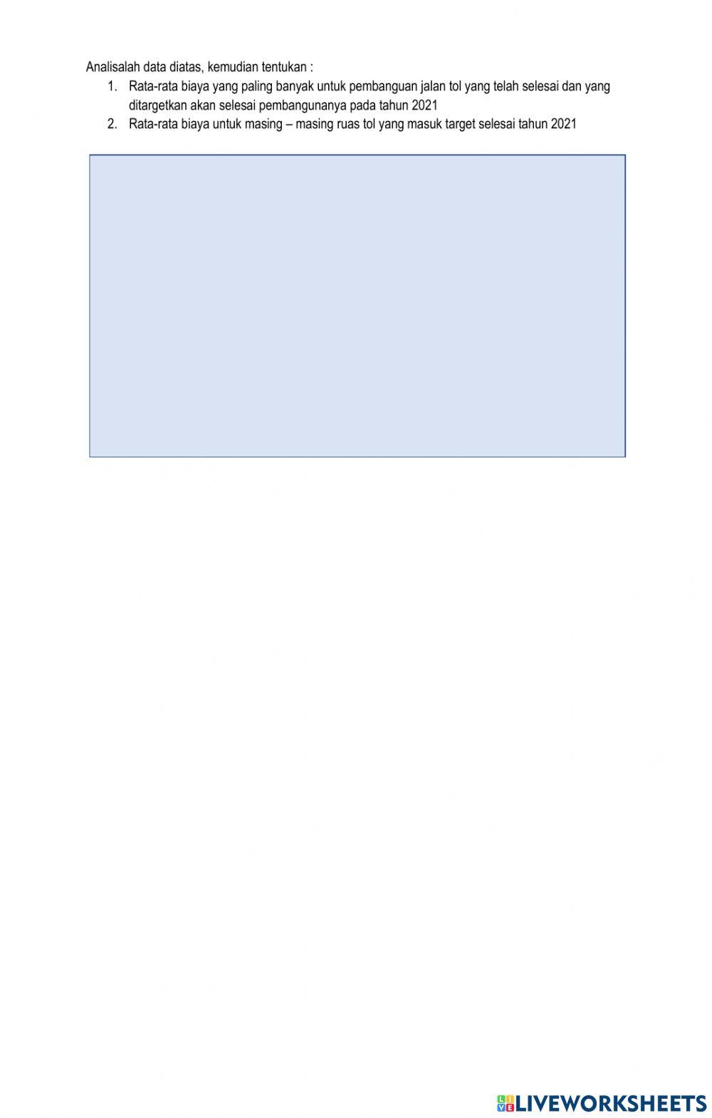 Menyelesaikan masalah kontekstual  yang berkaitan dengan ukuran pemusatan data