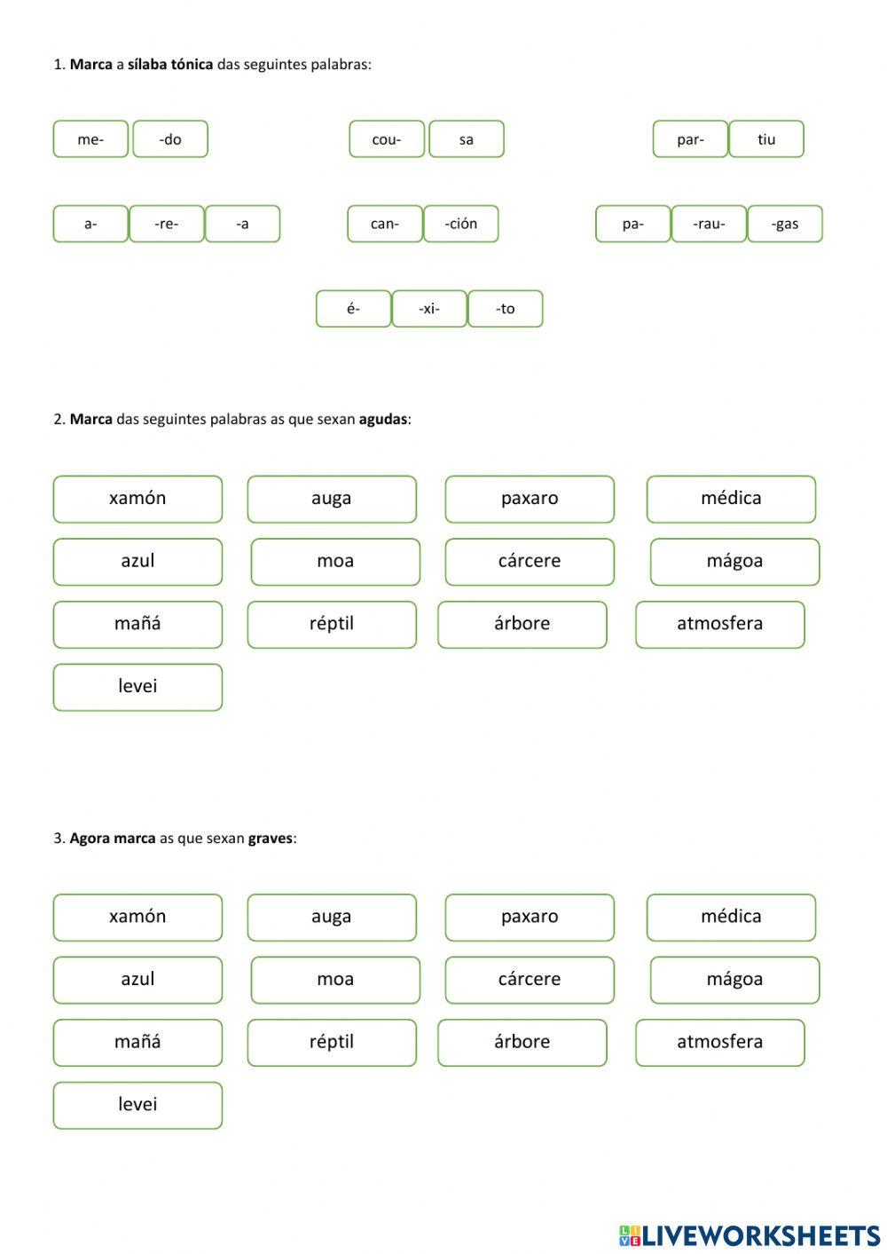 Acentuación en galego