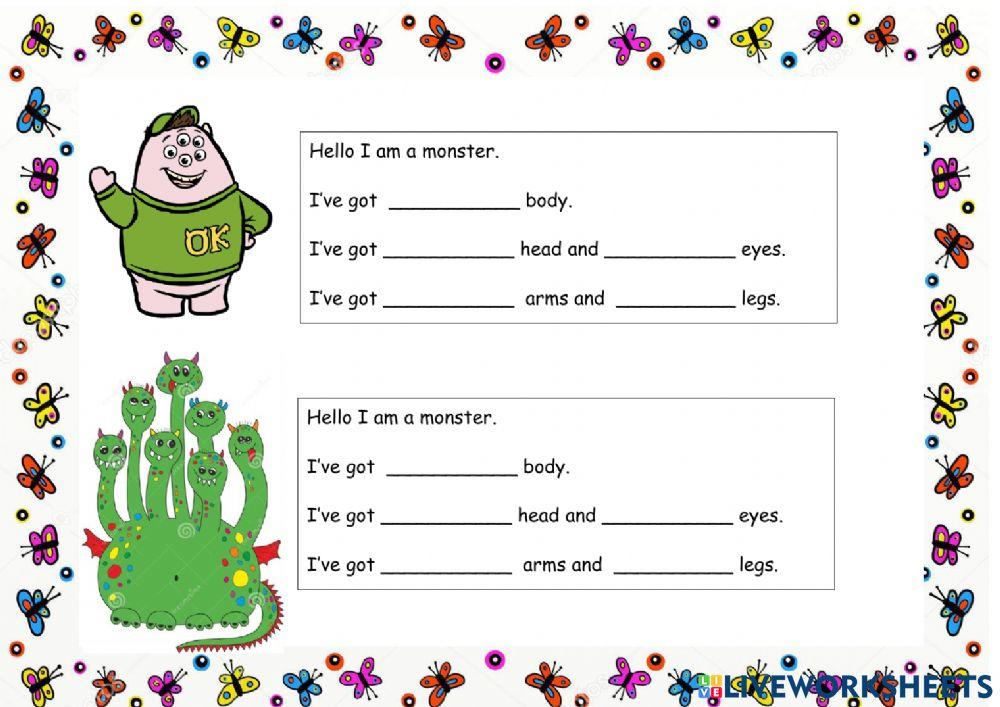 The monsters' body parts.