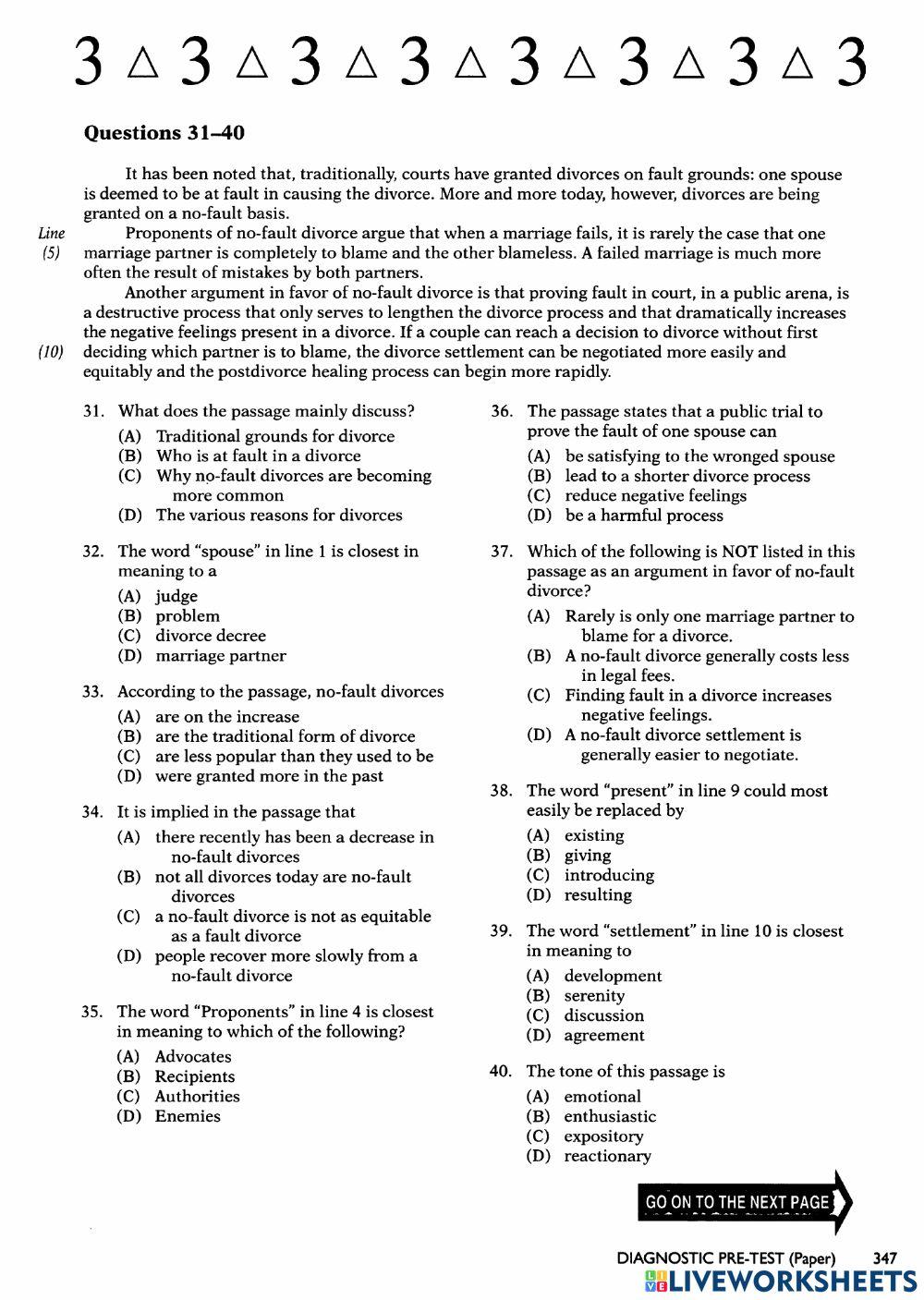 Reading Practice Part D