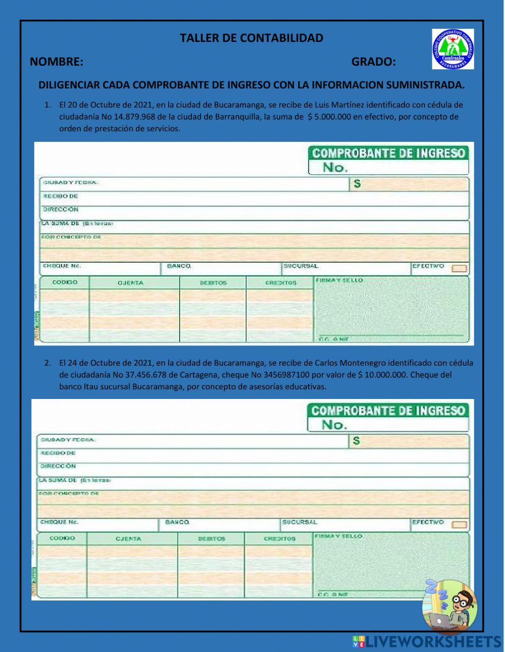 Comprbante de ingreso