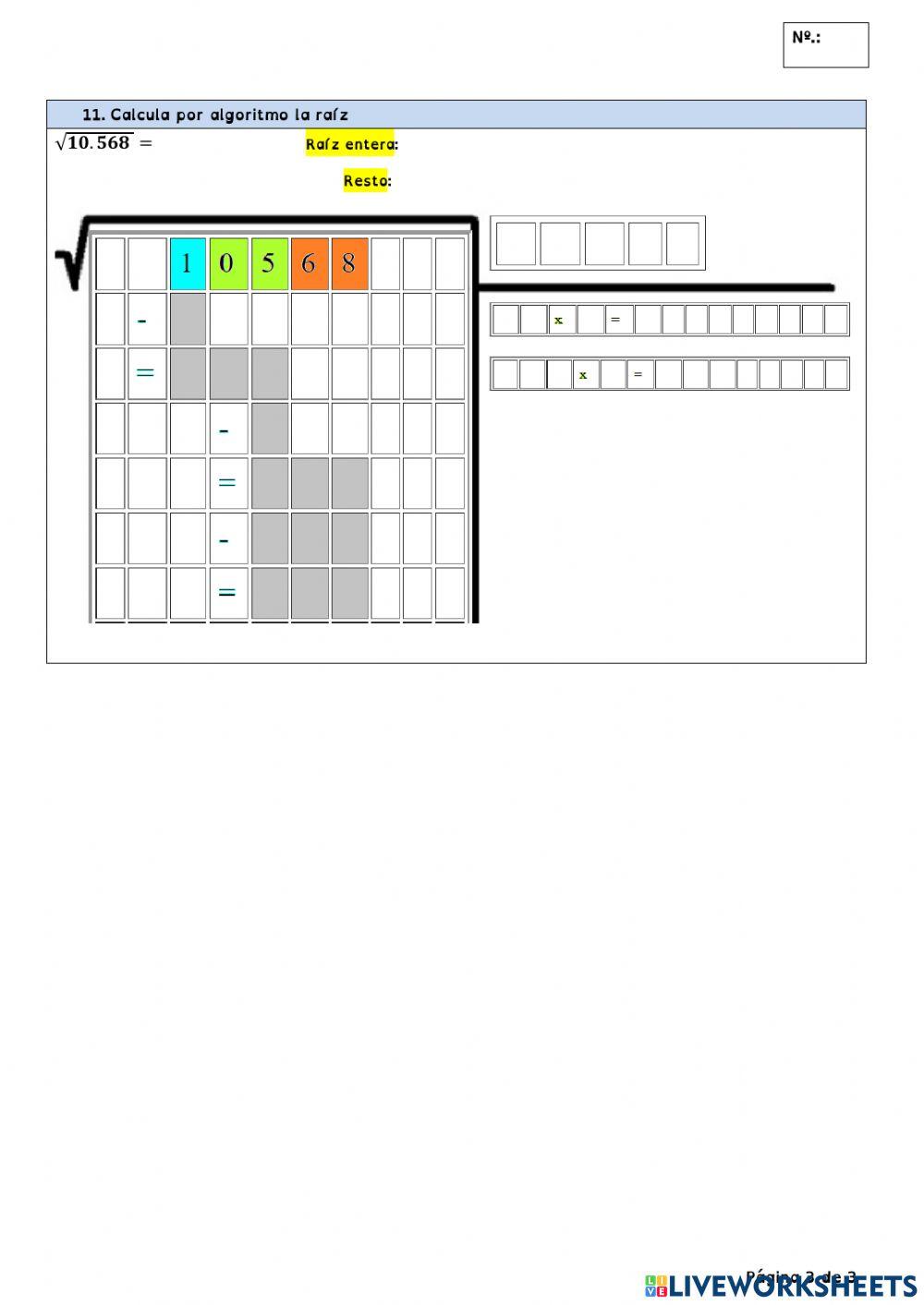 Repaso Nº naturales, potencias y raíces