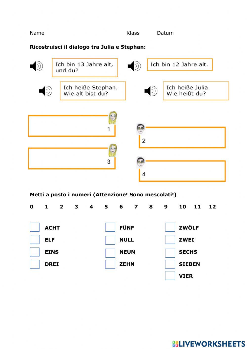 Zahlen, Farben (Numeri, colori, presentazioni)