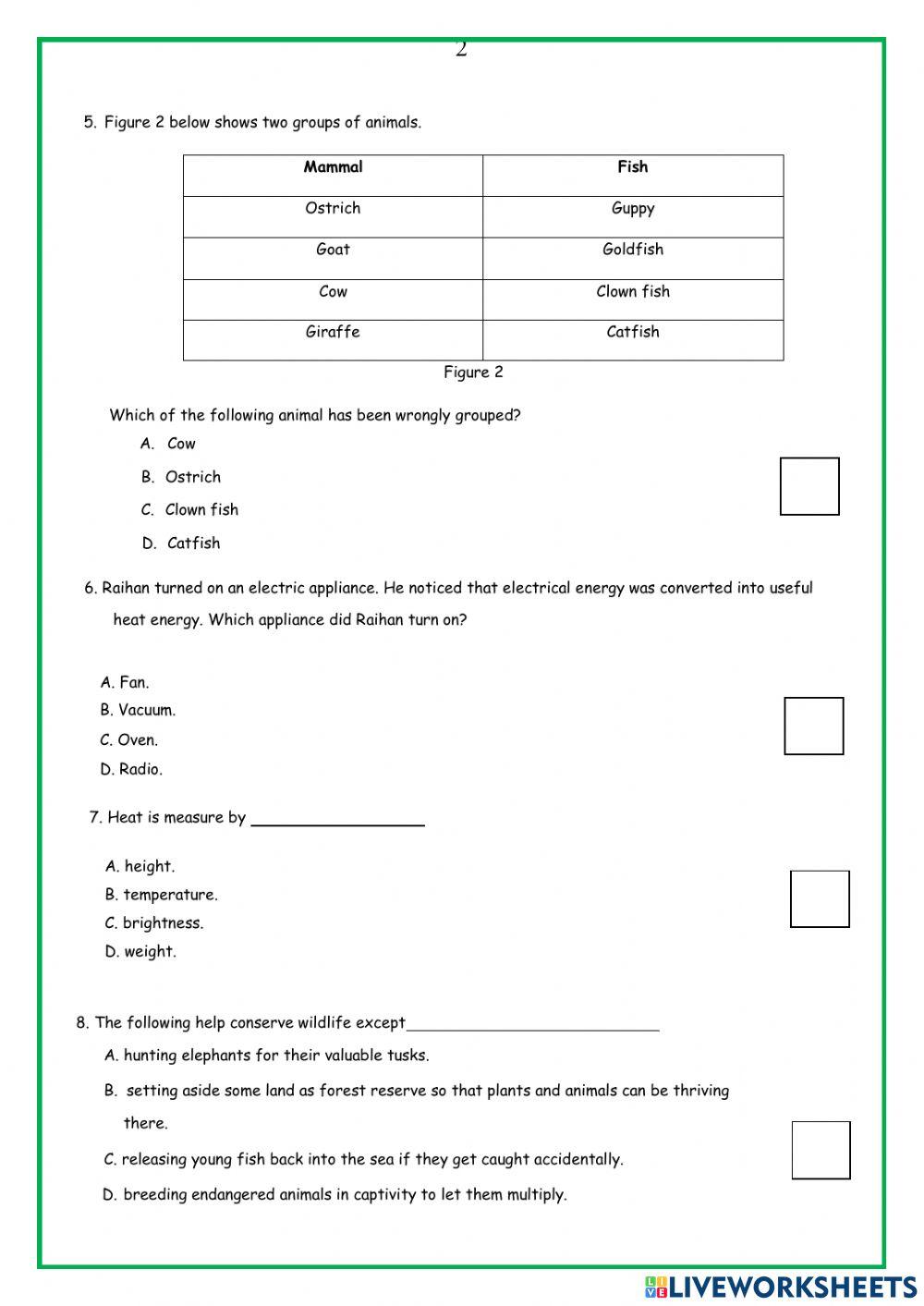 Science Paper 1 2021