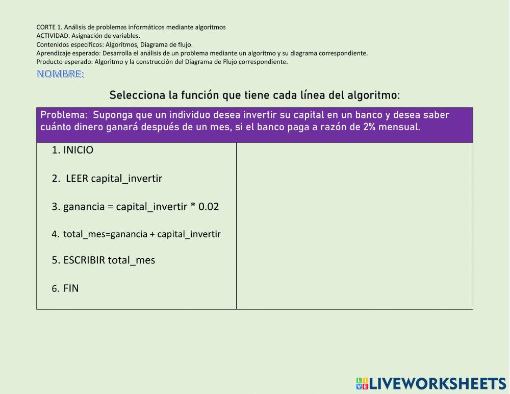 Algoritmos Algoritmos