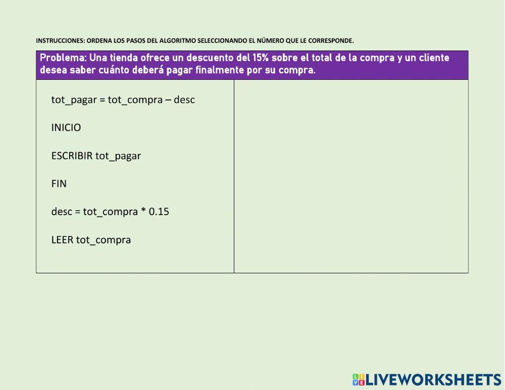 Algoritmos Algoritmos