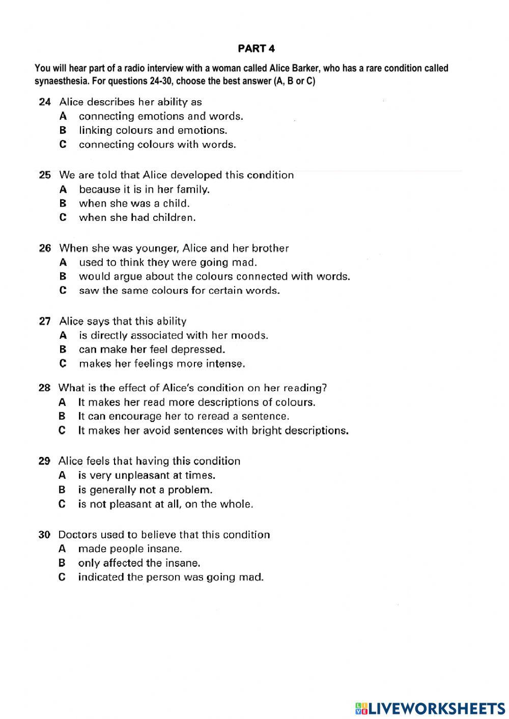 B2 LISTENING EXAM - HOVER-TANIA R.