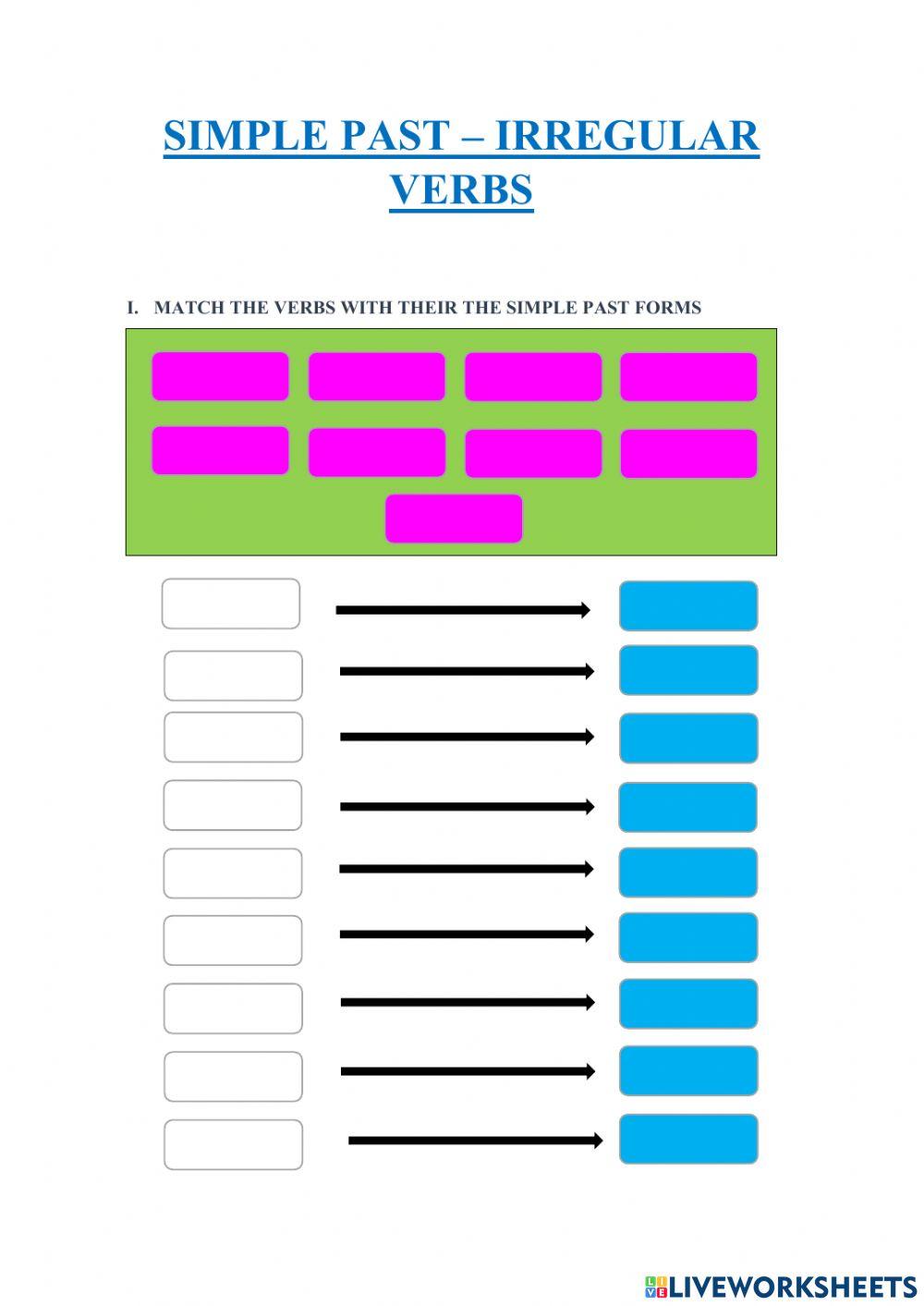 Match the verbs with their the simple past forms