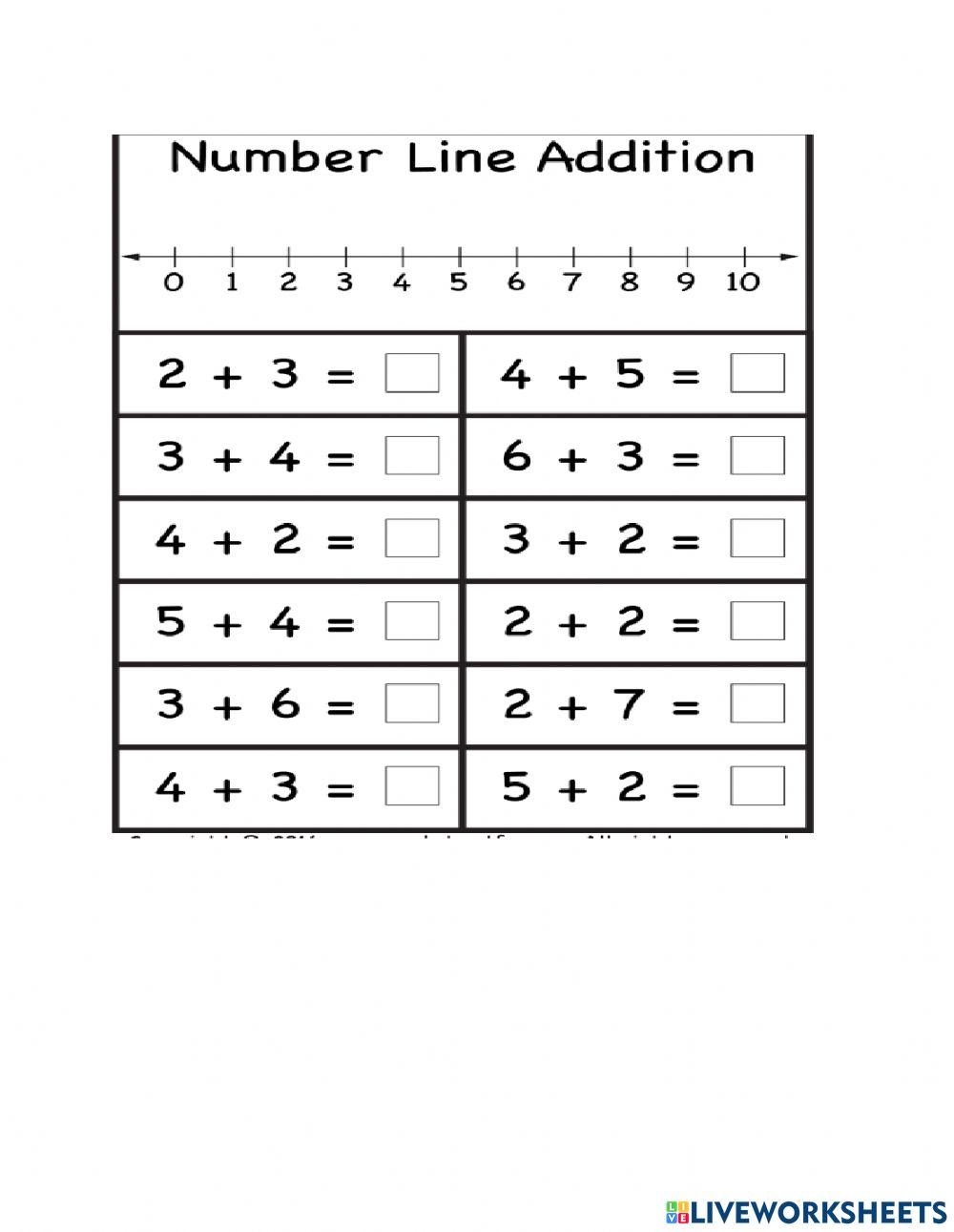 Add on Number line