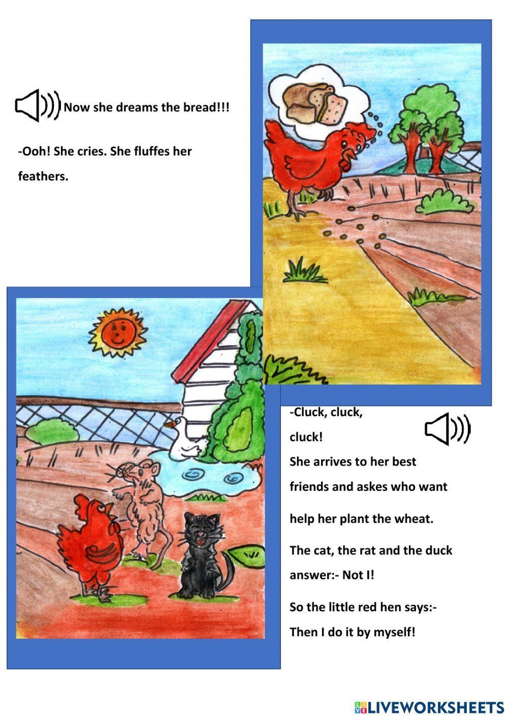 The story -The little red hen- continues