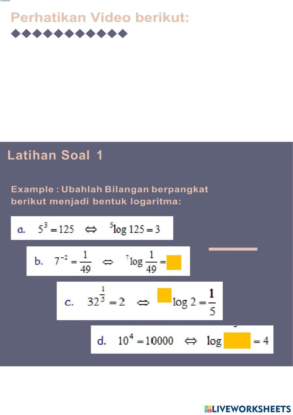 Logaritma Kelas X