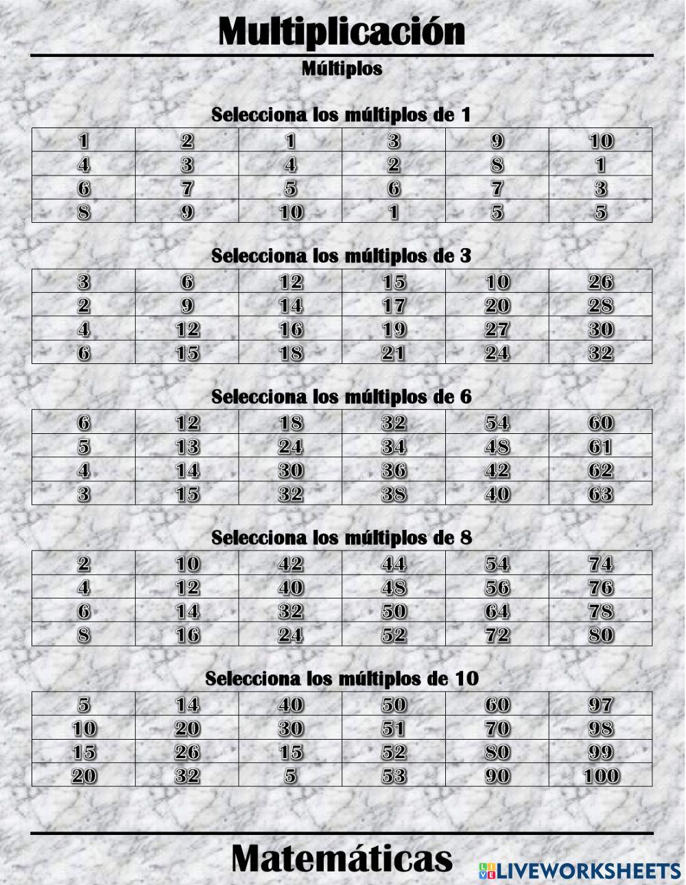 Multiplicación