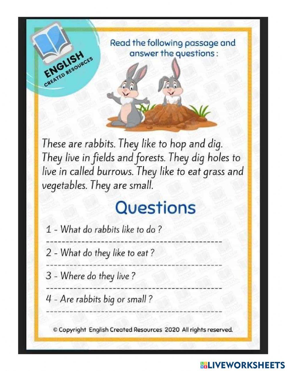 Reading comprehension