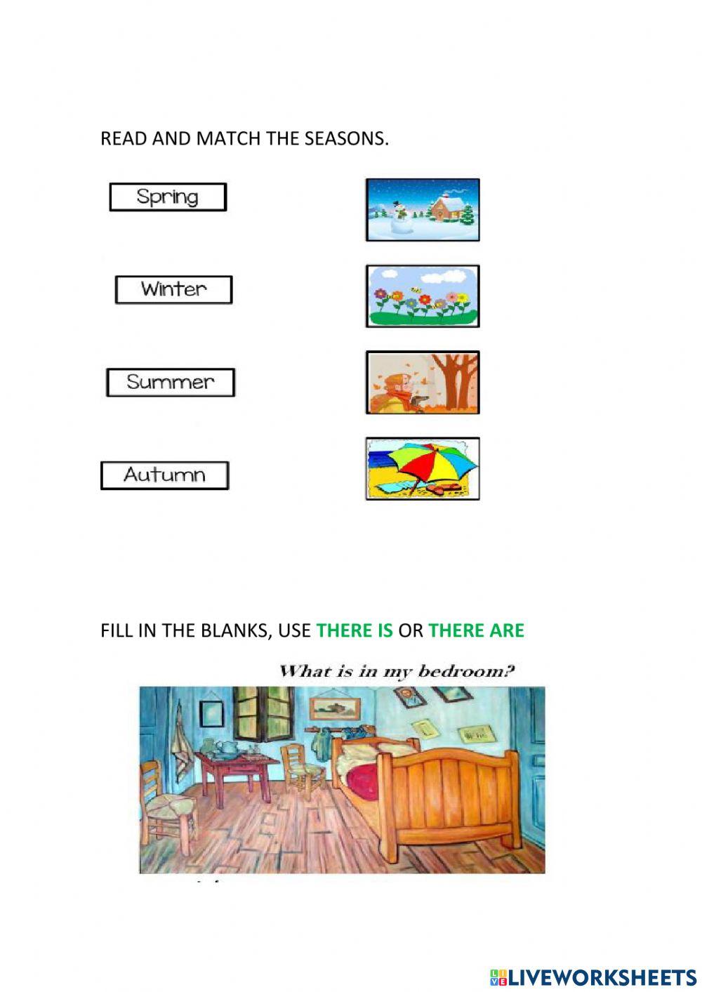 Bimonthly english exam thirth and FOURTH GRADE