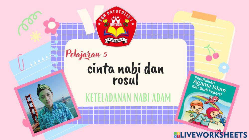 Pai kelas 1 (cinta nabi dan rasul)