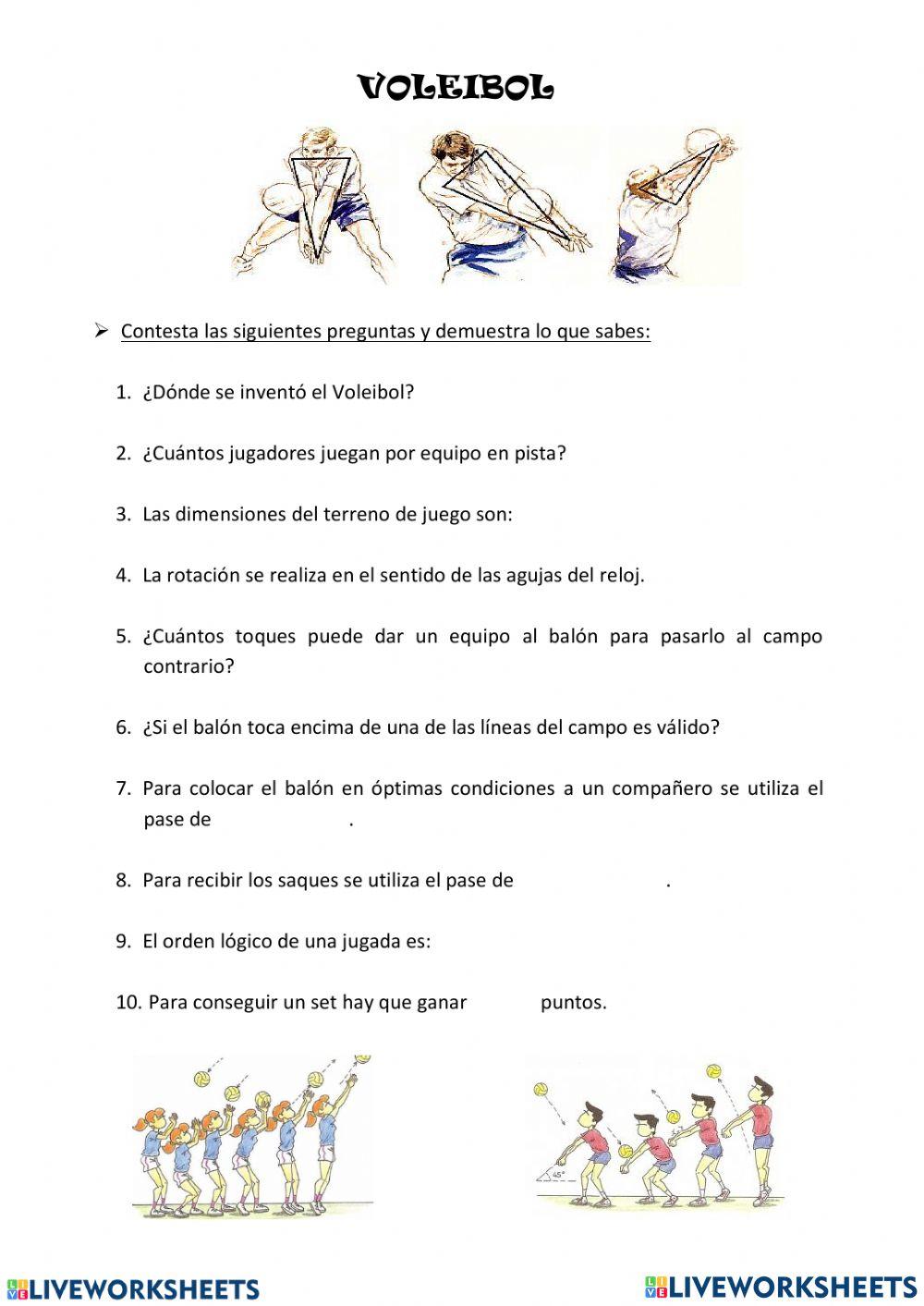 Evaluacion sumativa voleibol