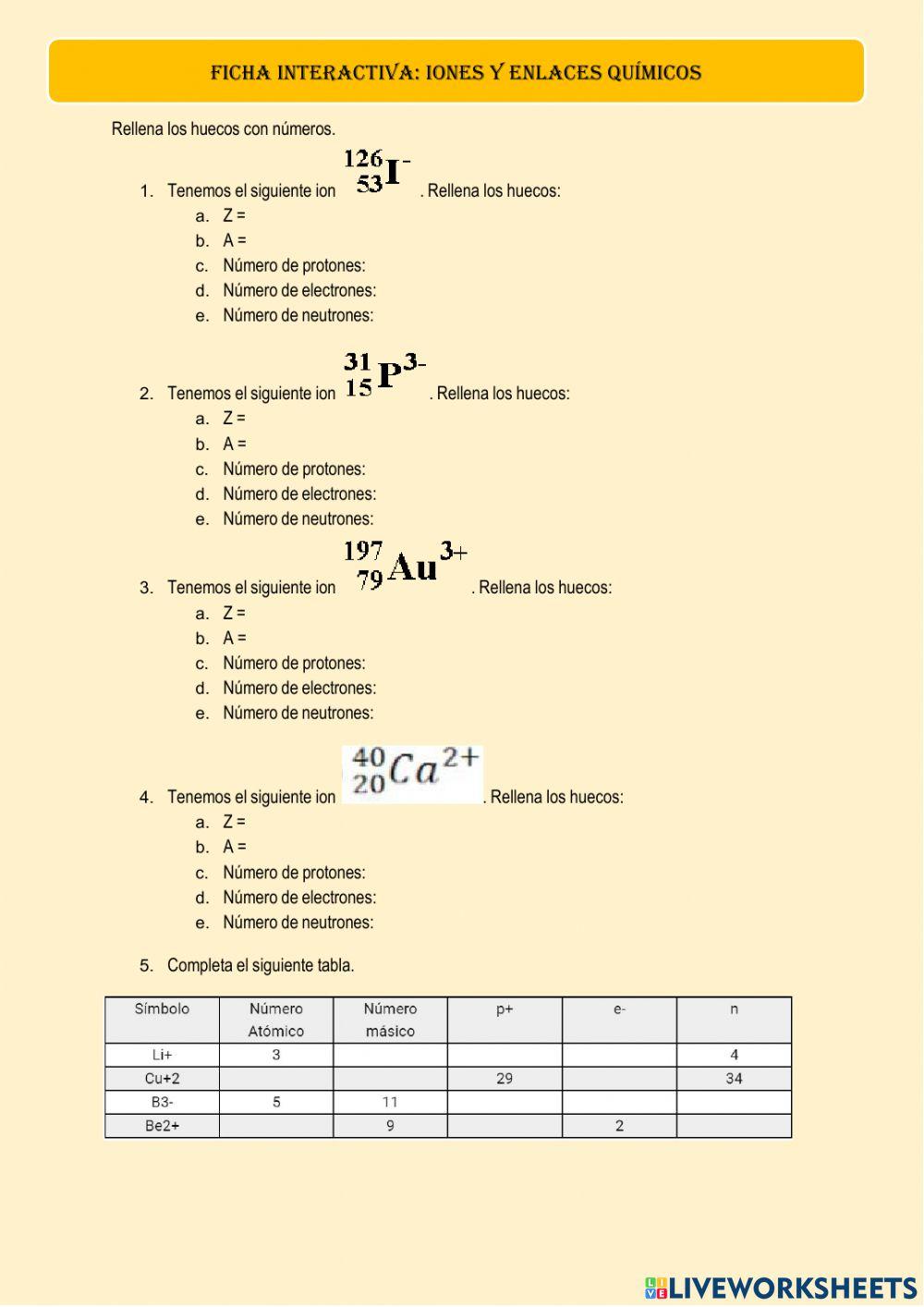 Iones y enlaces químicos