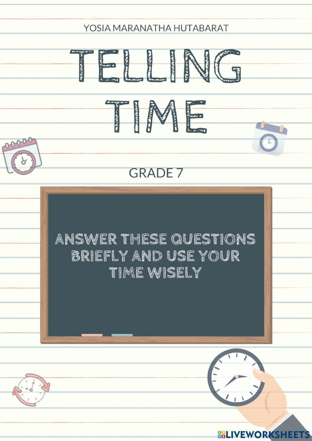 Telling Time in English
