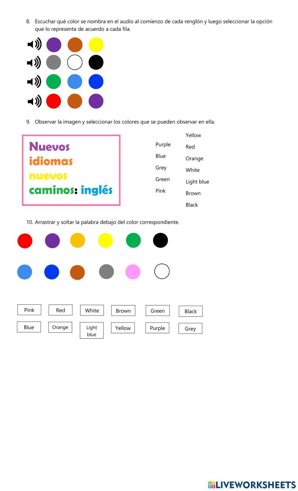 Recuperatorio de evaluación de colores