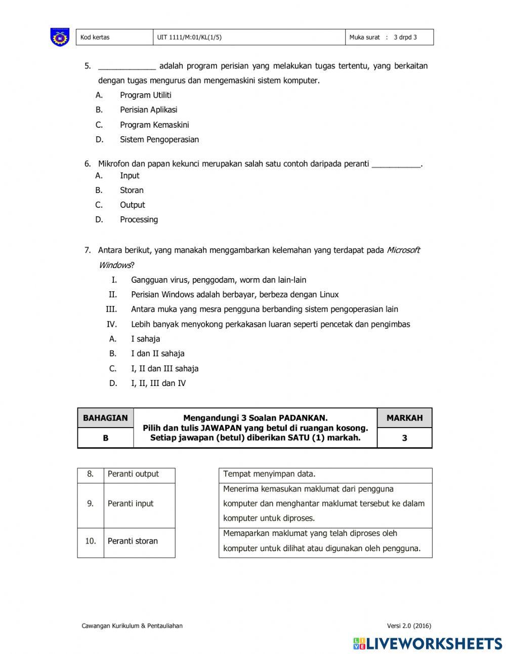 UIT 1111 Kerja Lapangan 2