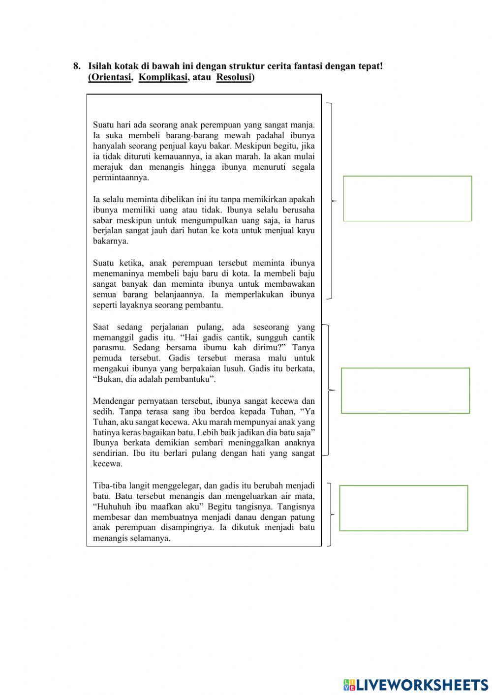 Penilaian Harian Kelas 7-Cerita Fantasi