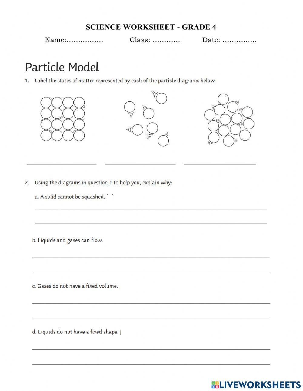 The particle mo… Free Interactive Worksheets 6742063