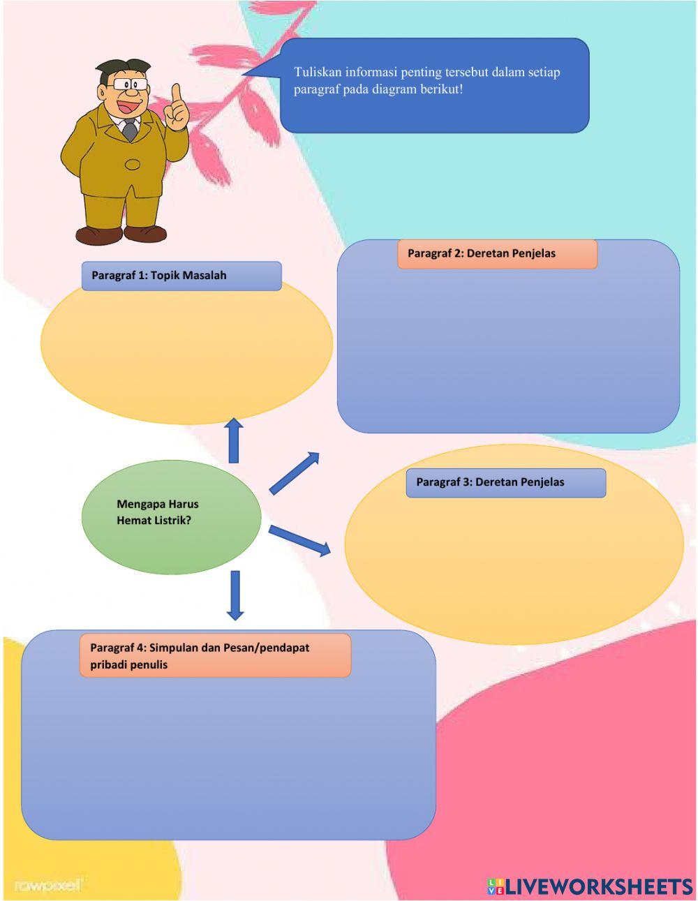 LKPD Poster hemat energi listrik dan teks ekplanasi
