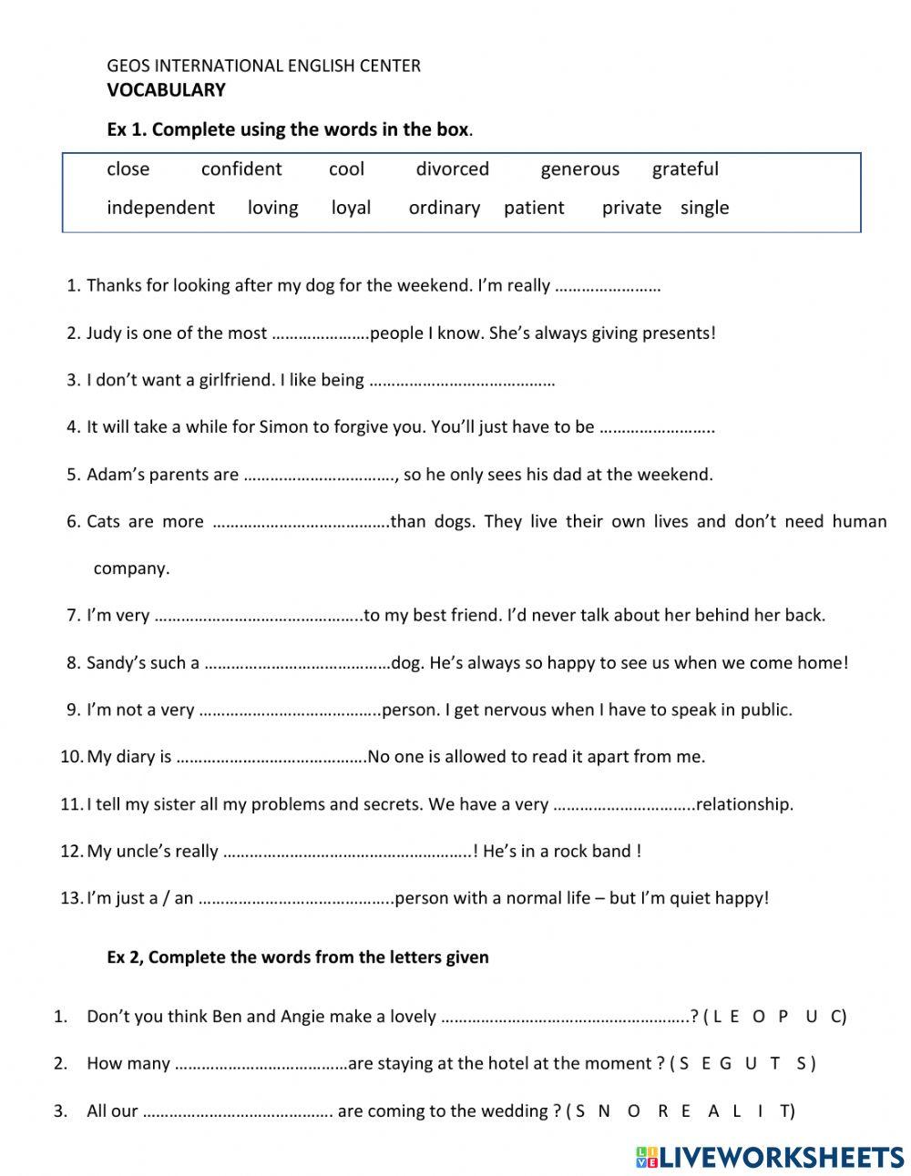 Friends and Relation