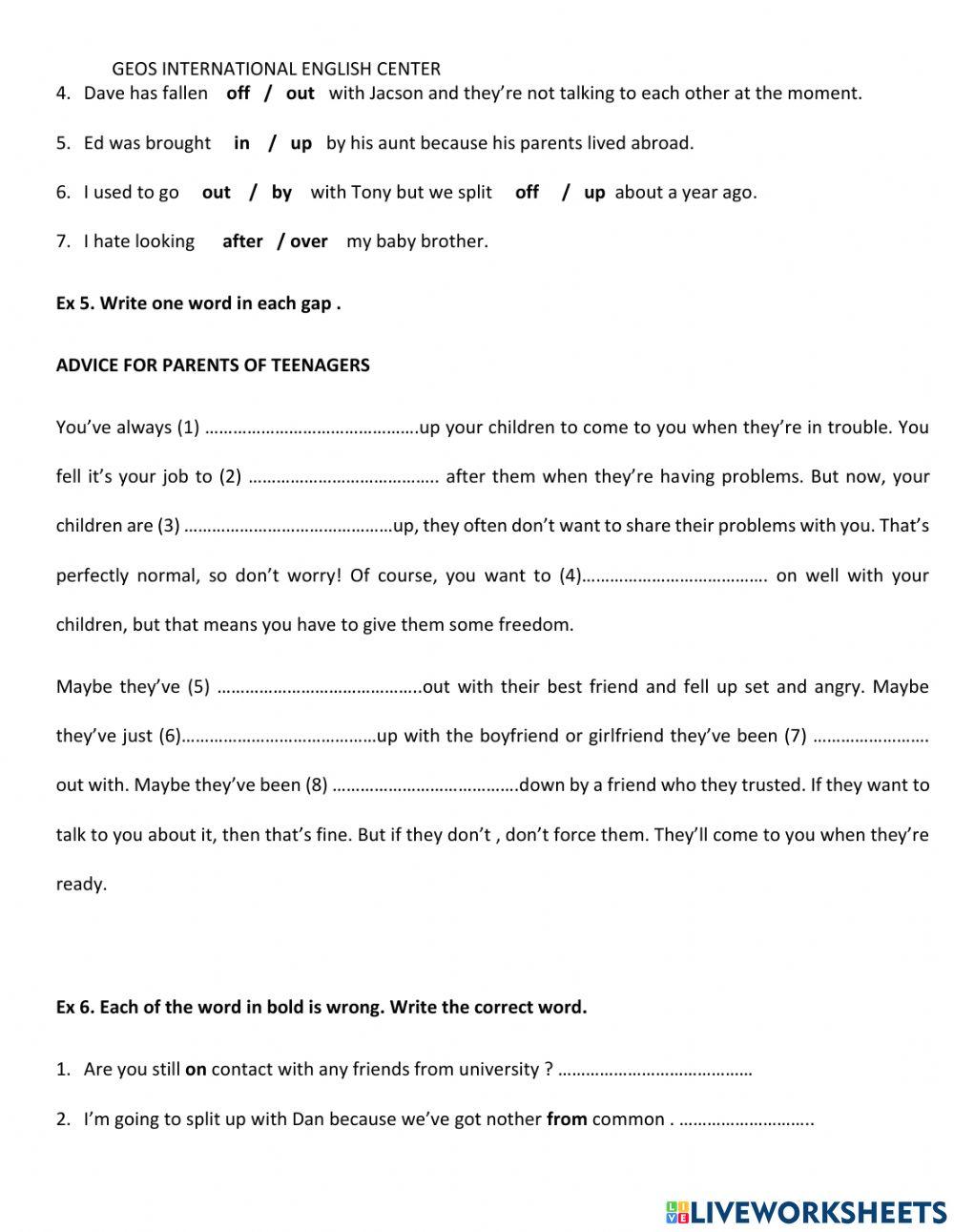 Friends and Relation