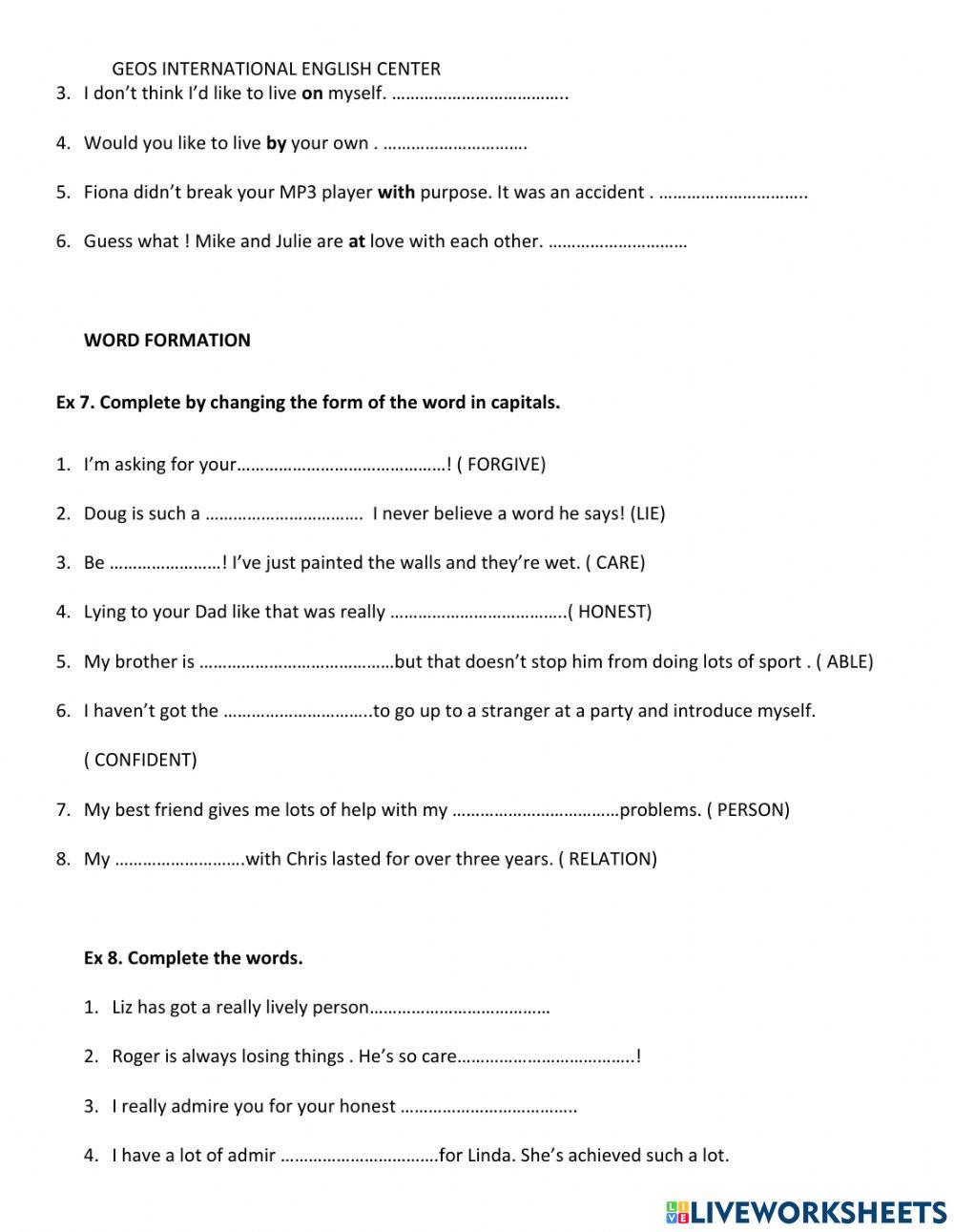 Friends and Relation