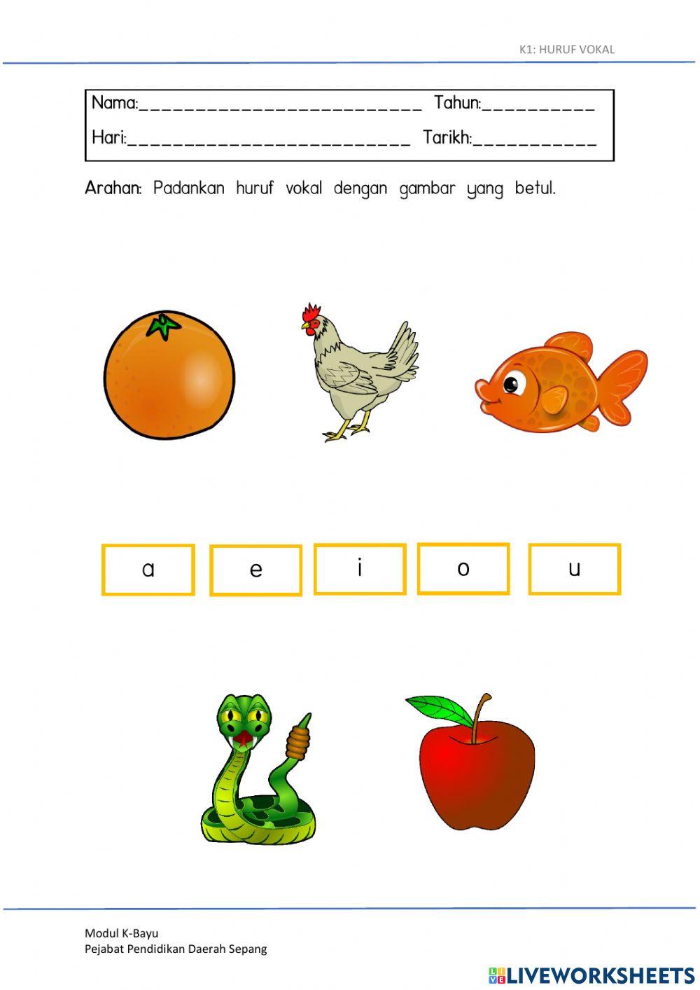 Huruf Vokal Online Exercise For Pra Sekolah Pemulihan Khas Thn 1 3 Live Worksheets Huruf Vokal Online Exercise For Pra Sekolah Pemulihan Khas Thn 1 3 Live Worksheets
