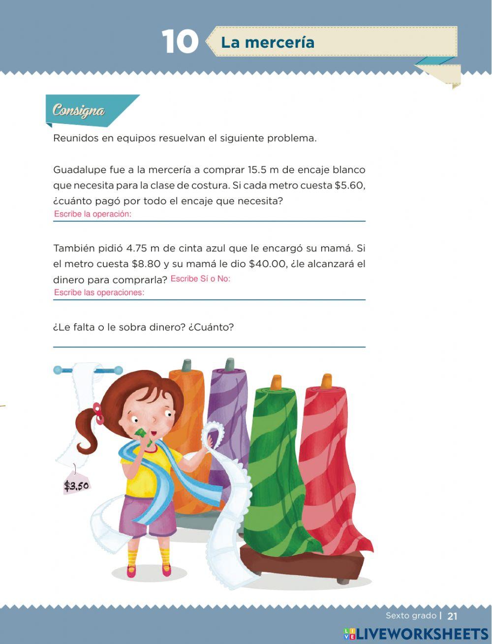 Problemas números decimales