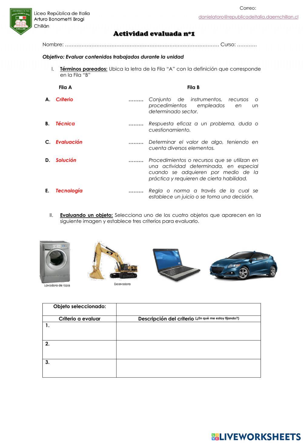 Primera evaluación 7mo
