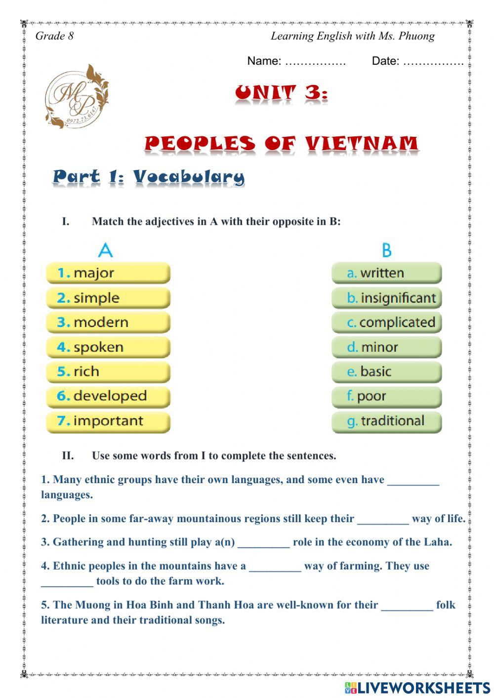 English 8 activity for Grade 8 | Live Worksheets