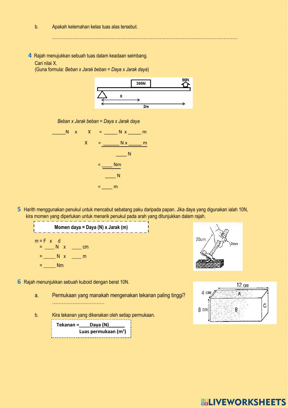 Sains tingkatan 2 bab 8.2 kesan daya