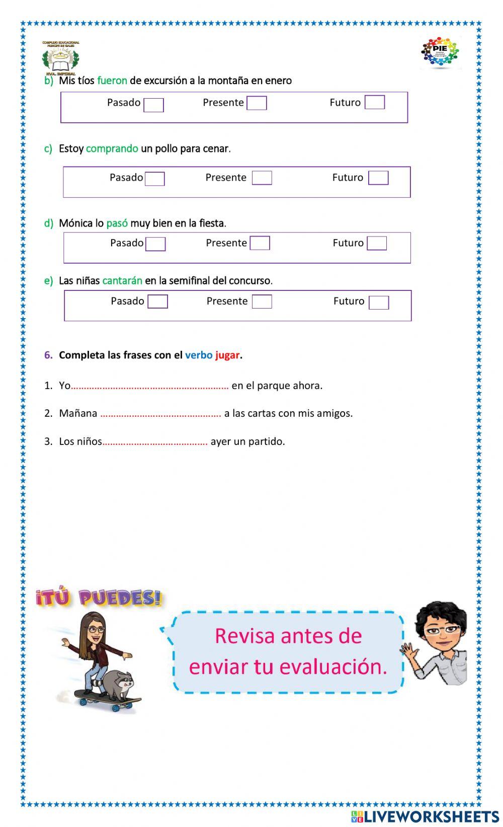 Evaluación Lenguaje octubre