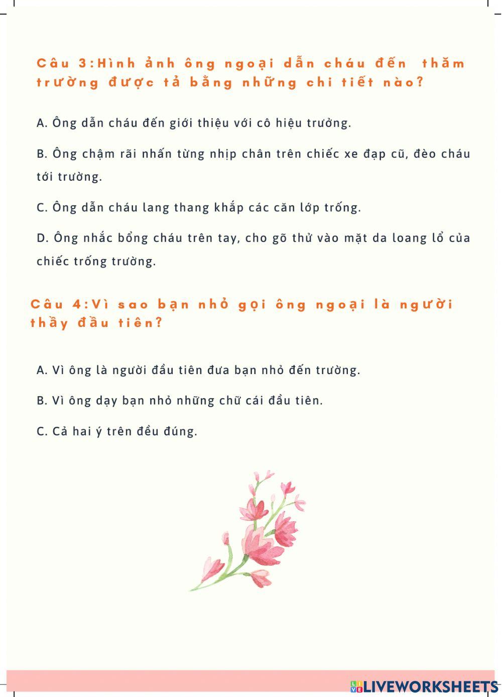 Tập đọc: ông ngoại