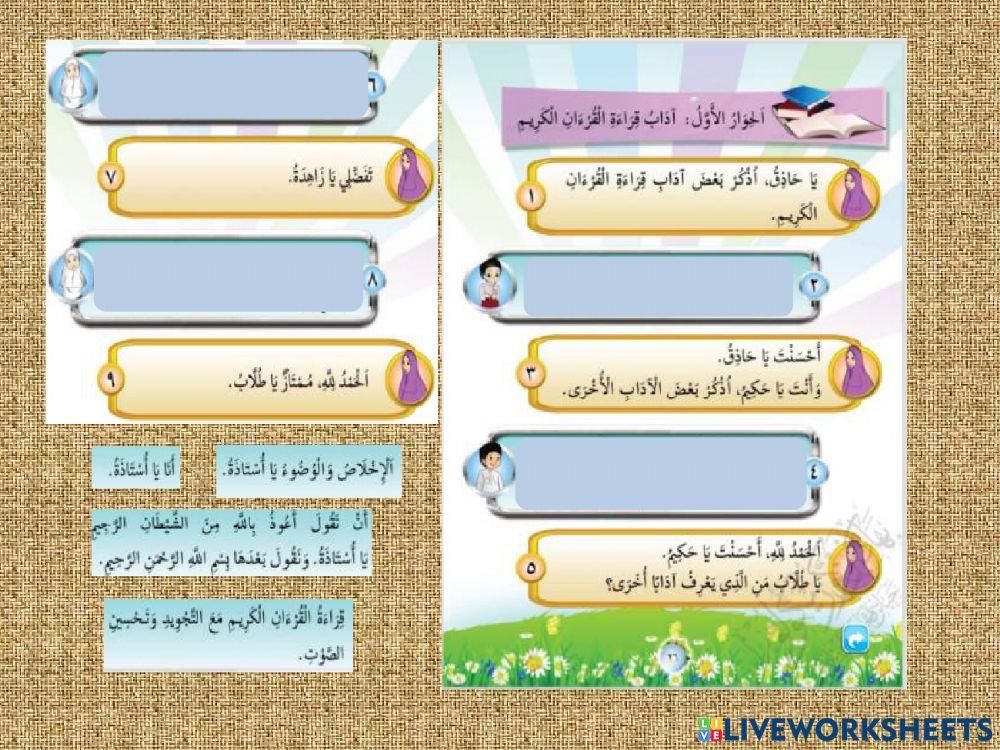 اداب قراءة القرءان