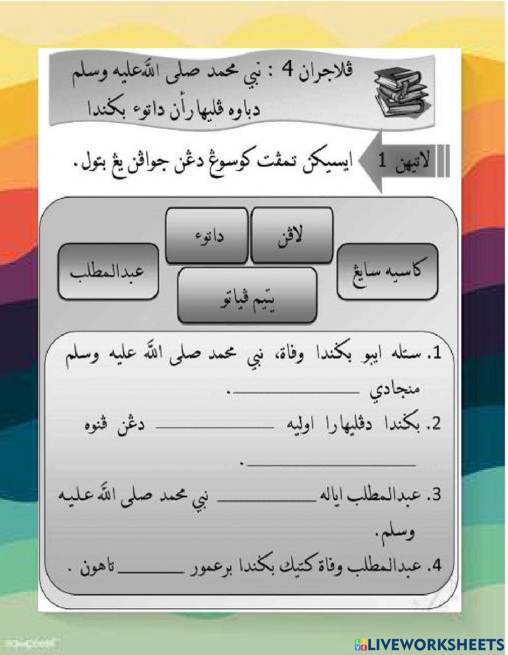 Nabi Muhammad SAW dibawah peliharaan Ibu dan Datuknya