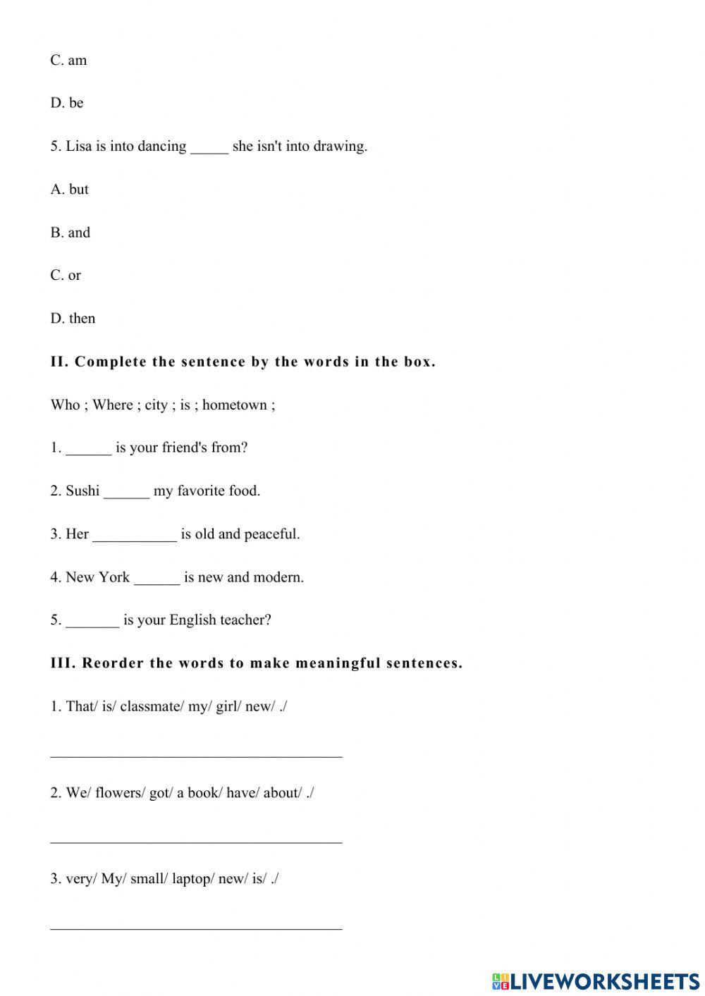 Kiểm tra giữa kì anh 6