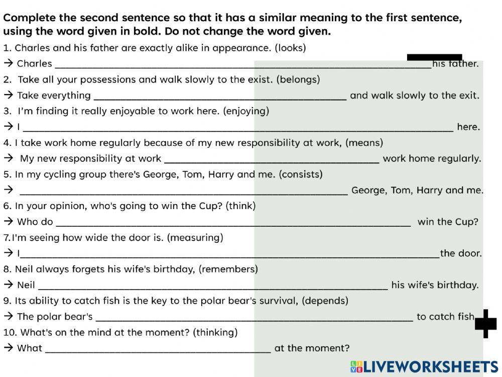 English 9 - Unit 3 - Extra exercise