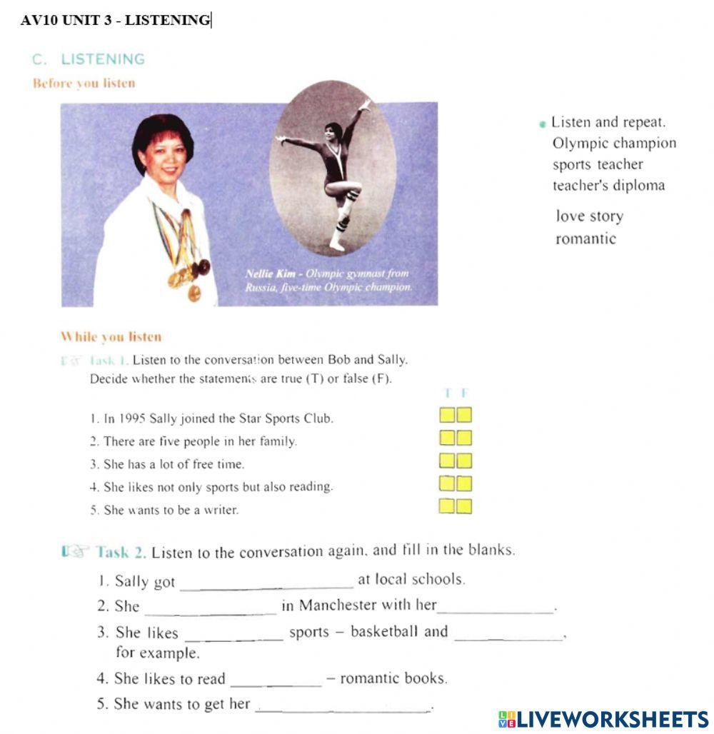 Av10 unit 3 listening