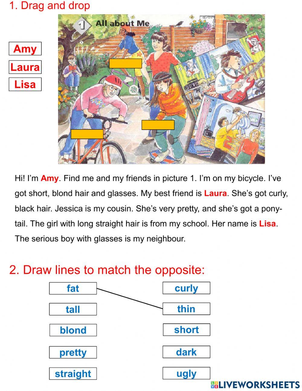 Movers Wrting 1-Describe yourself