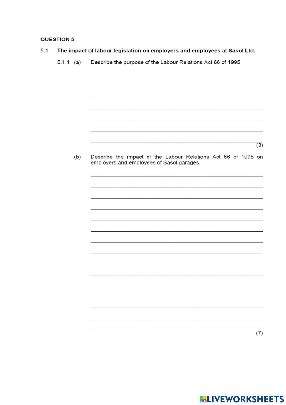 Business studies exam section b part 1