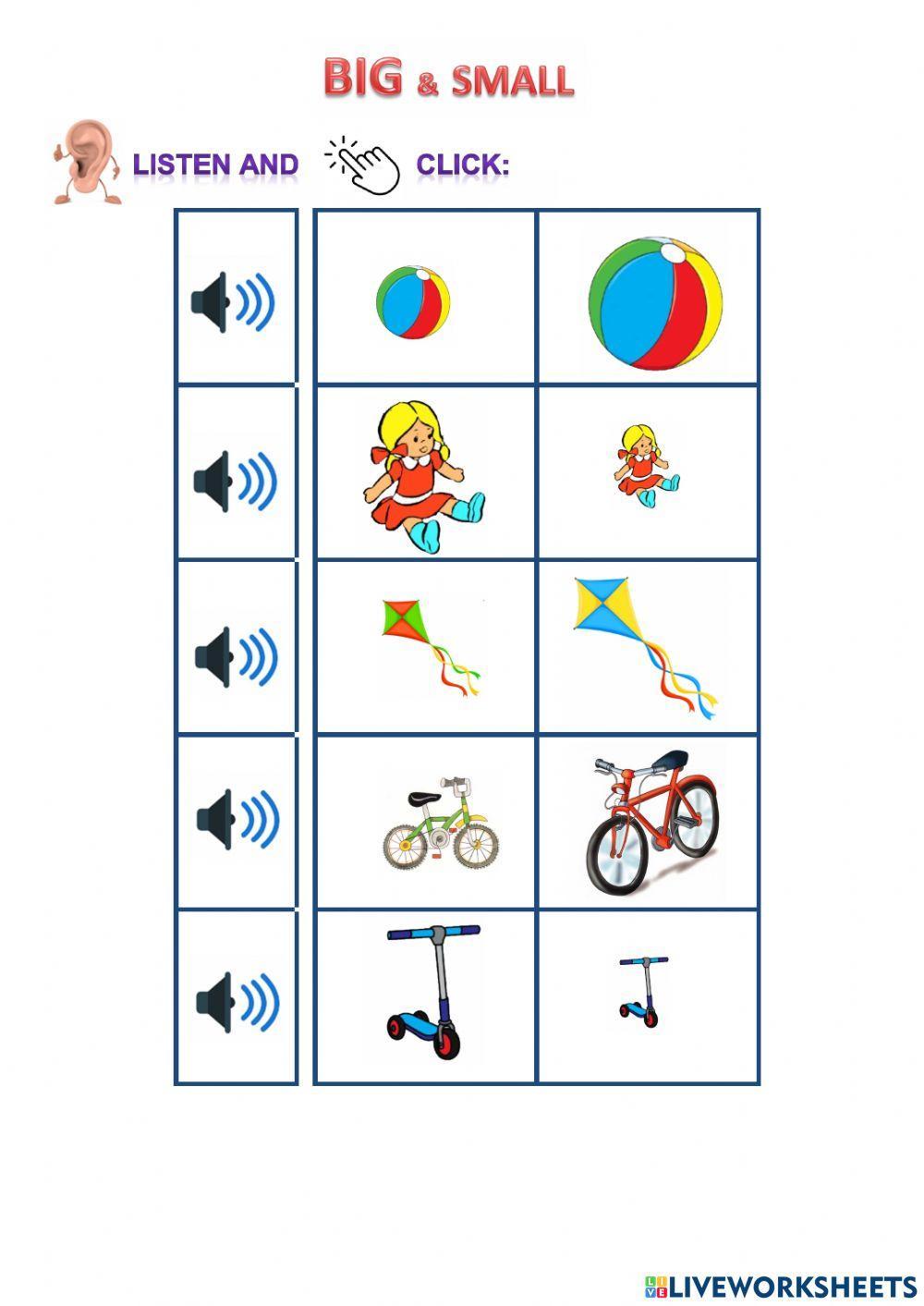 New and old big an small