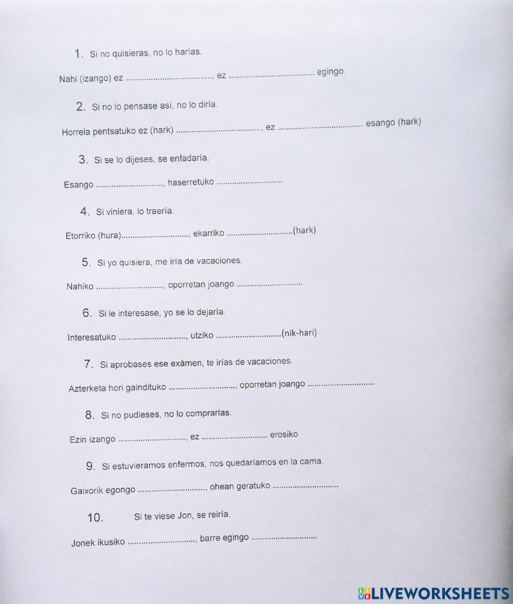 Baldintza hipotetikoa