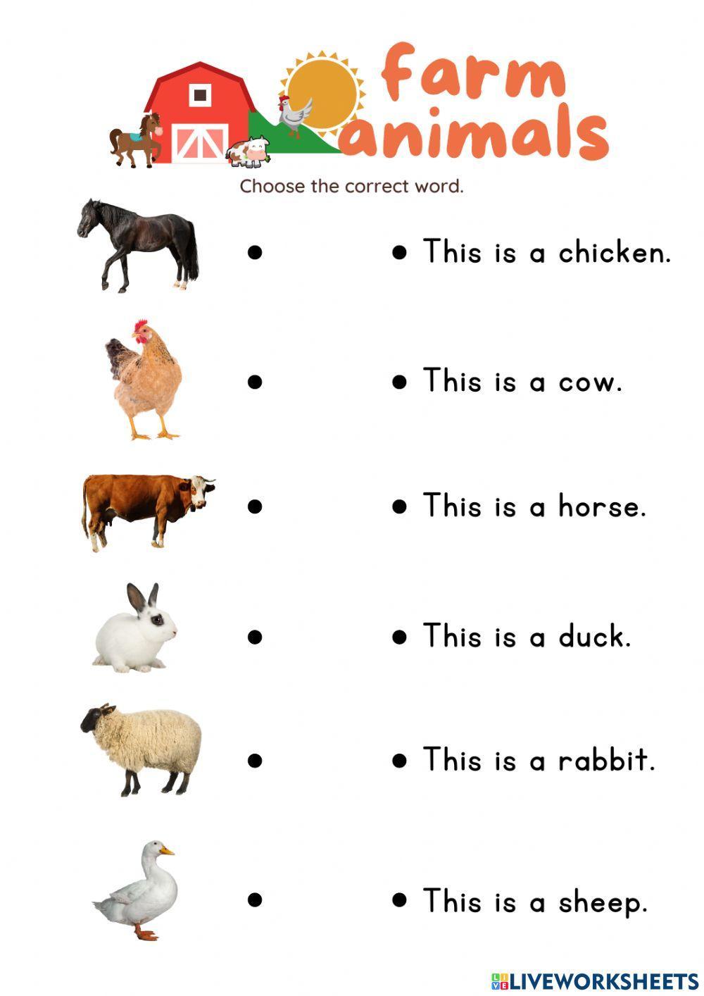 Farm Animals: Word 2