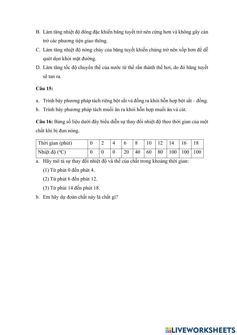 Các thể của chất