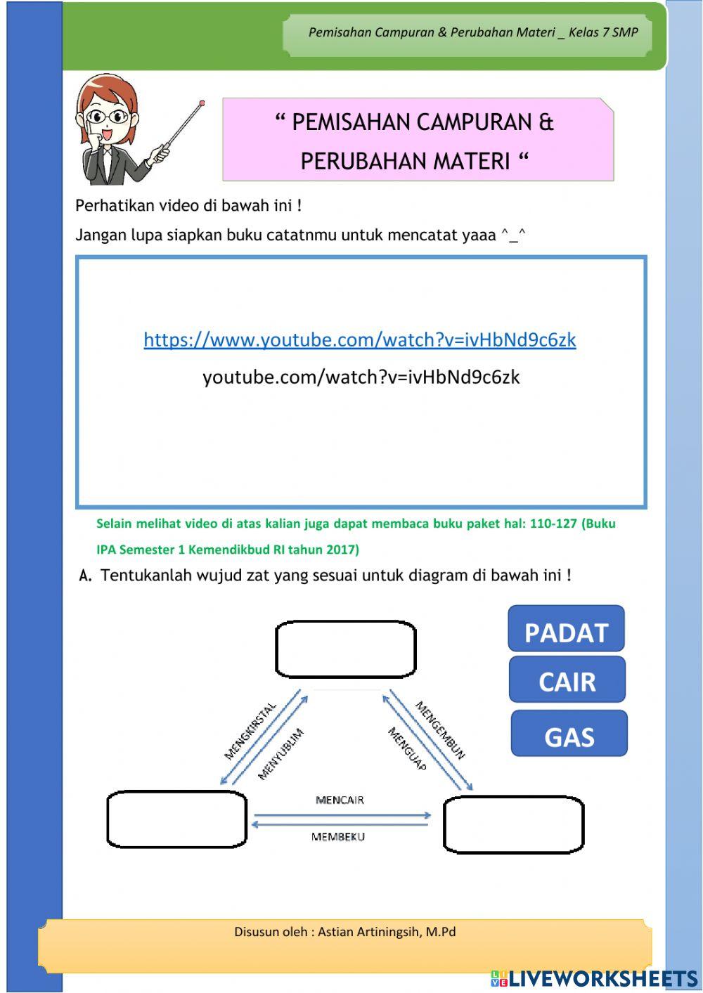 Pemisahan Campuran dan Perubahan