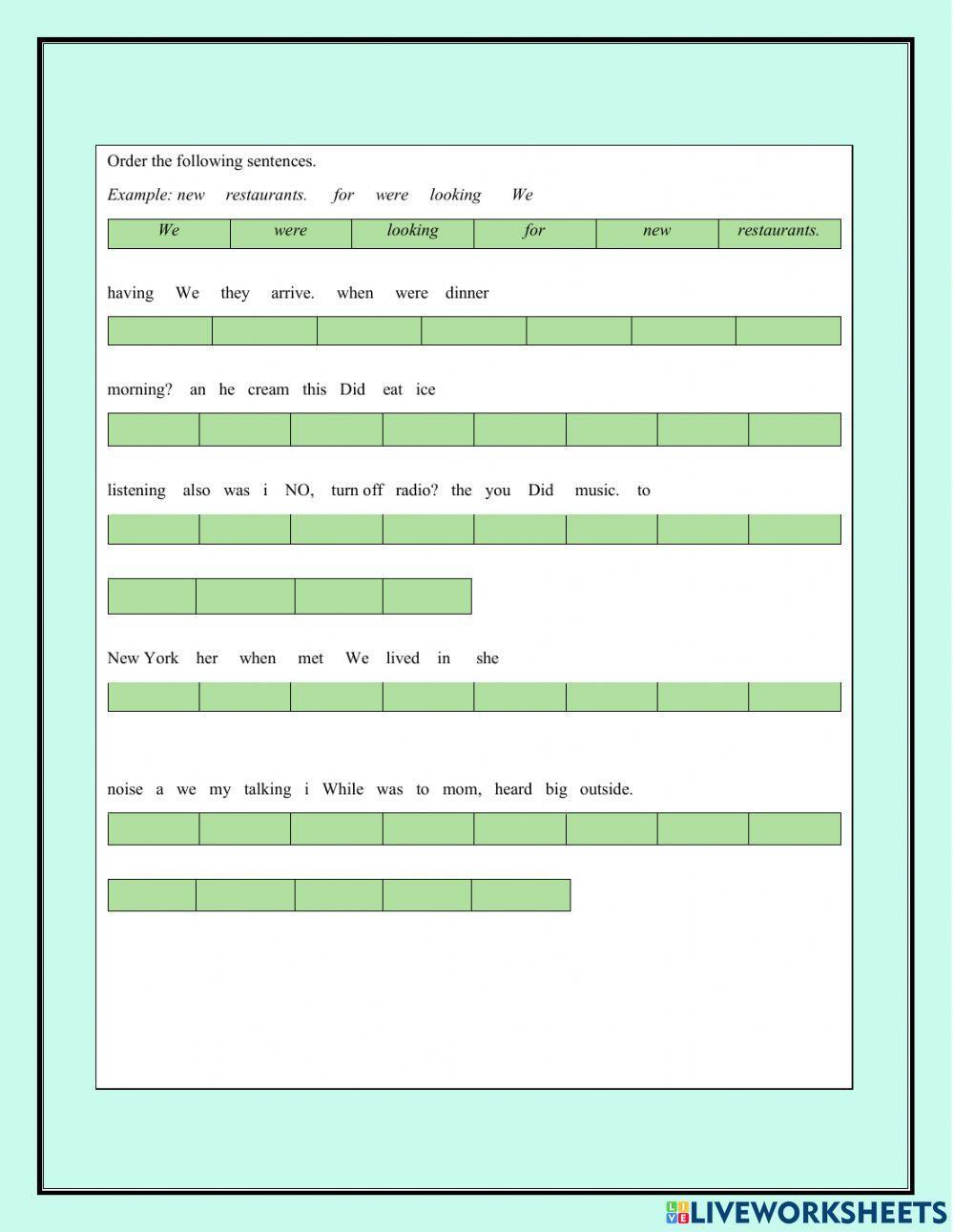 Past Simple, Past Continuous, Used to and Would.
